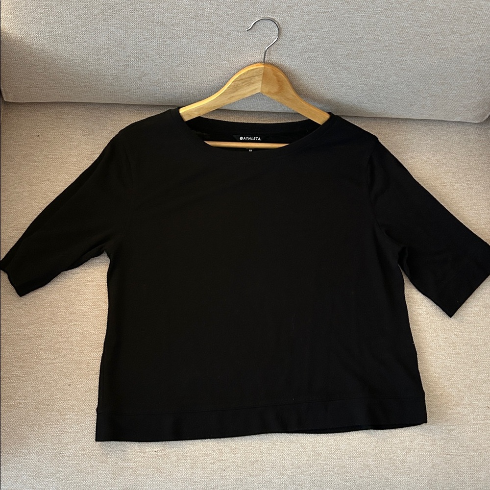 Athleta black 3/4 sleeve Top